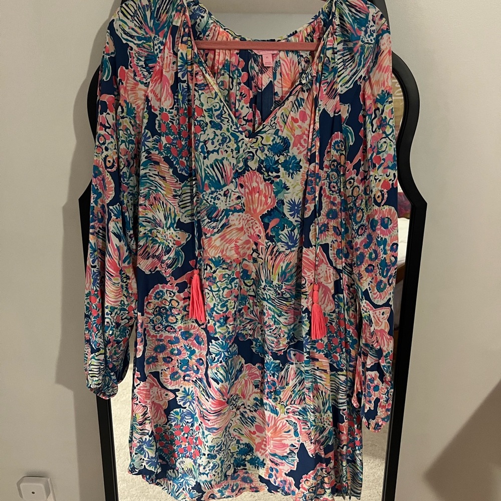 Lilly Pulitzer Willa Tunic Dress Indigo Gypsy XL